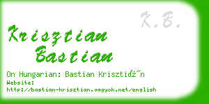 krisztian bastian business card